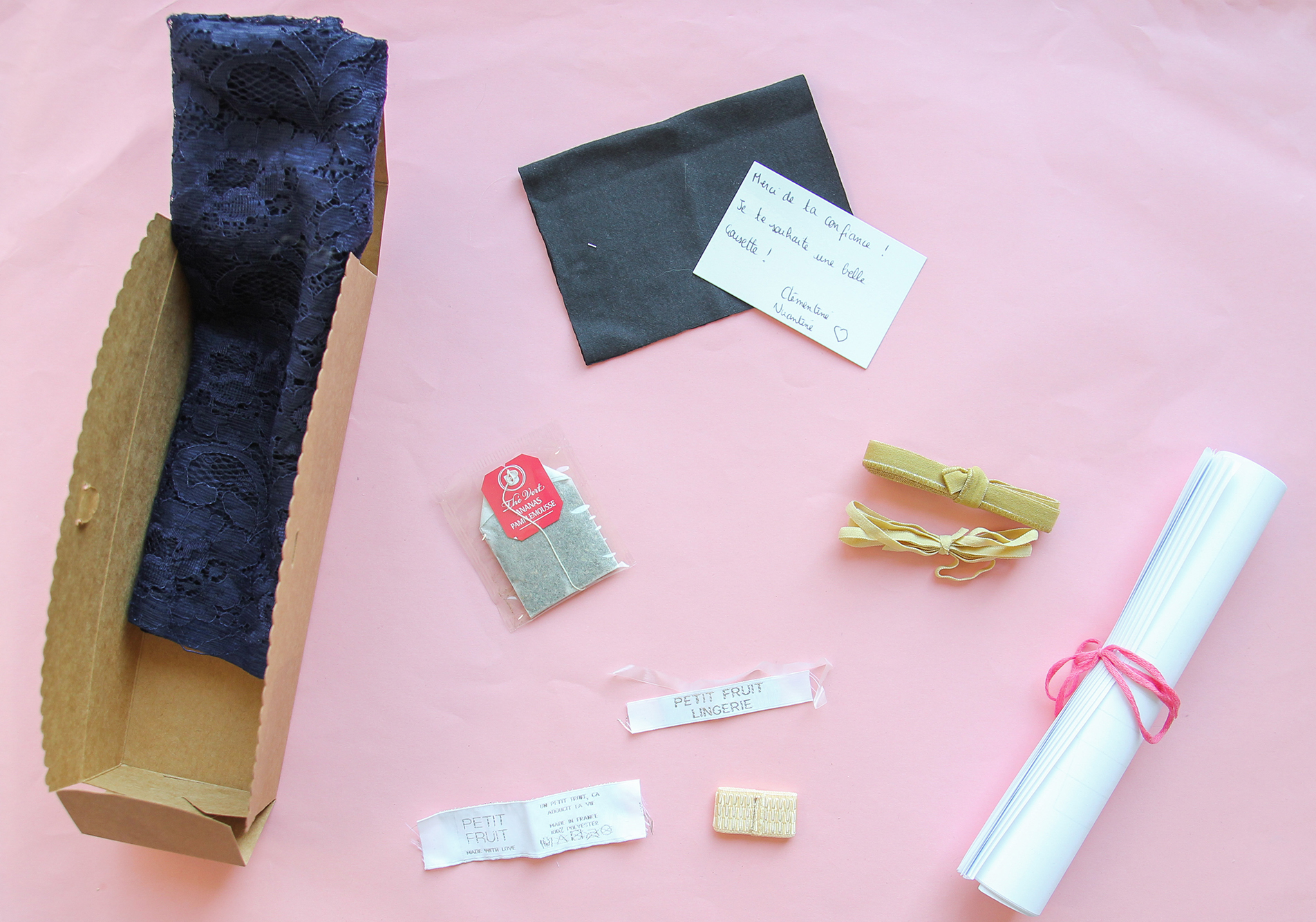 Box lingerie Nuantine test couture