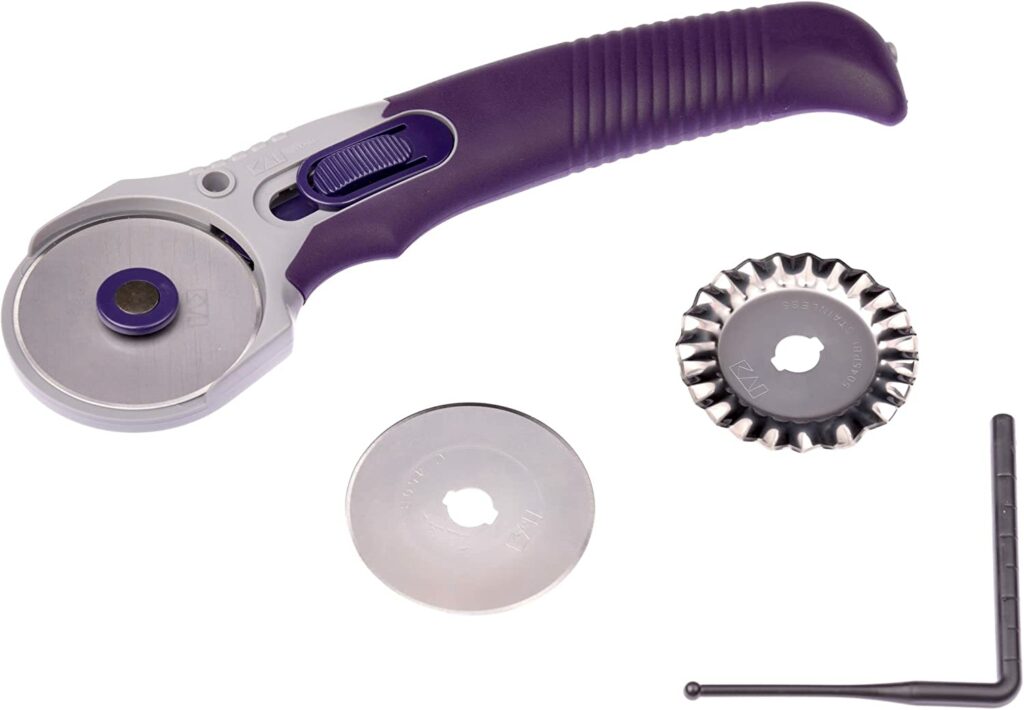 Cutter Rotatif 45 Mm Dzxin - Pour Tissu, Cuir, Papier - Coupe Précise Avec Sécurité - 2