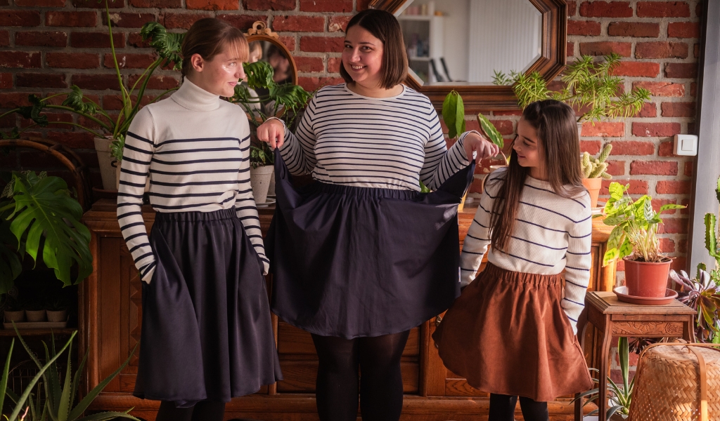 Patron de couture jupe patineuse pour bébé enfant adolescente et femme